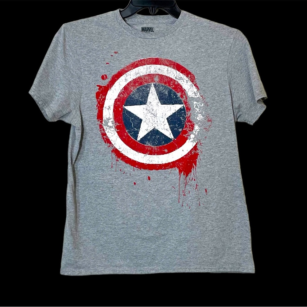 MARVEL CAPTAIN AMERICA Gray T-Shirt